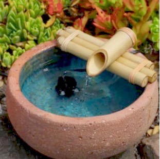 Bamboo Zen Mini-Pond Fountain #zengarden #zenfountain #pondaccessories https://waterlilybear.com/mini-ponds/pond-supplies.html