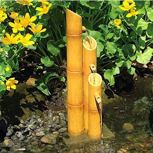 3-Tier Zen Bamboo Fountain #pondaccessory #zengarden #zenfountain https://waterlilybear.com/mini-ponds/pond-supplies.html